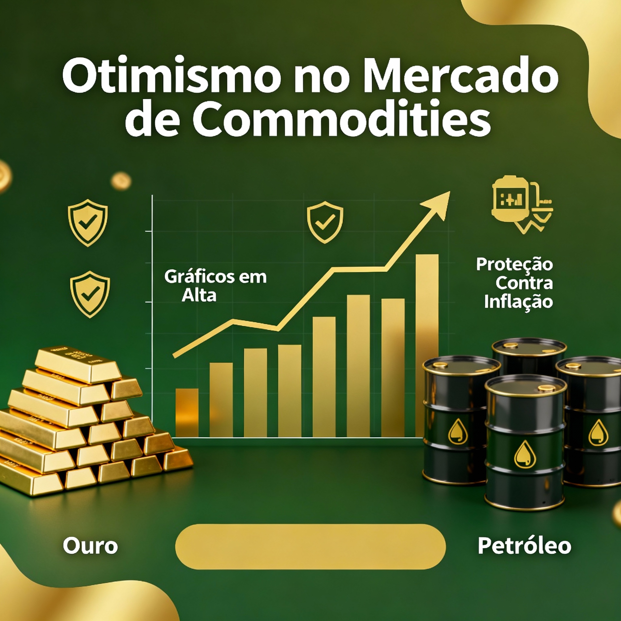 Commodities Valorizam: Ouro, Petróleo e Proteção Contra Inflação