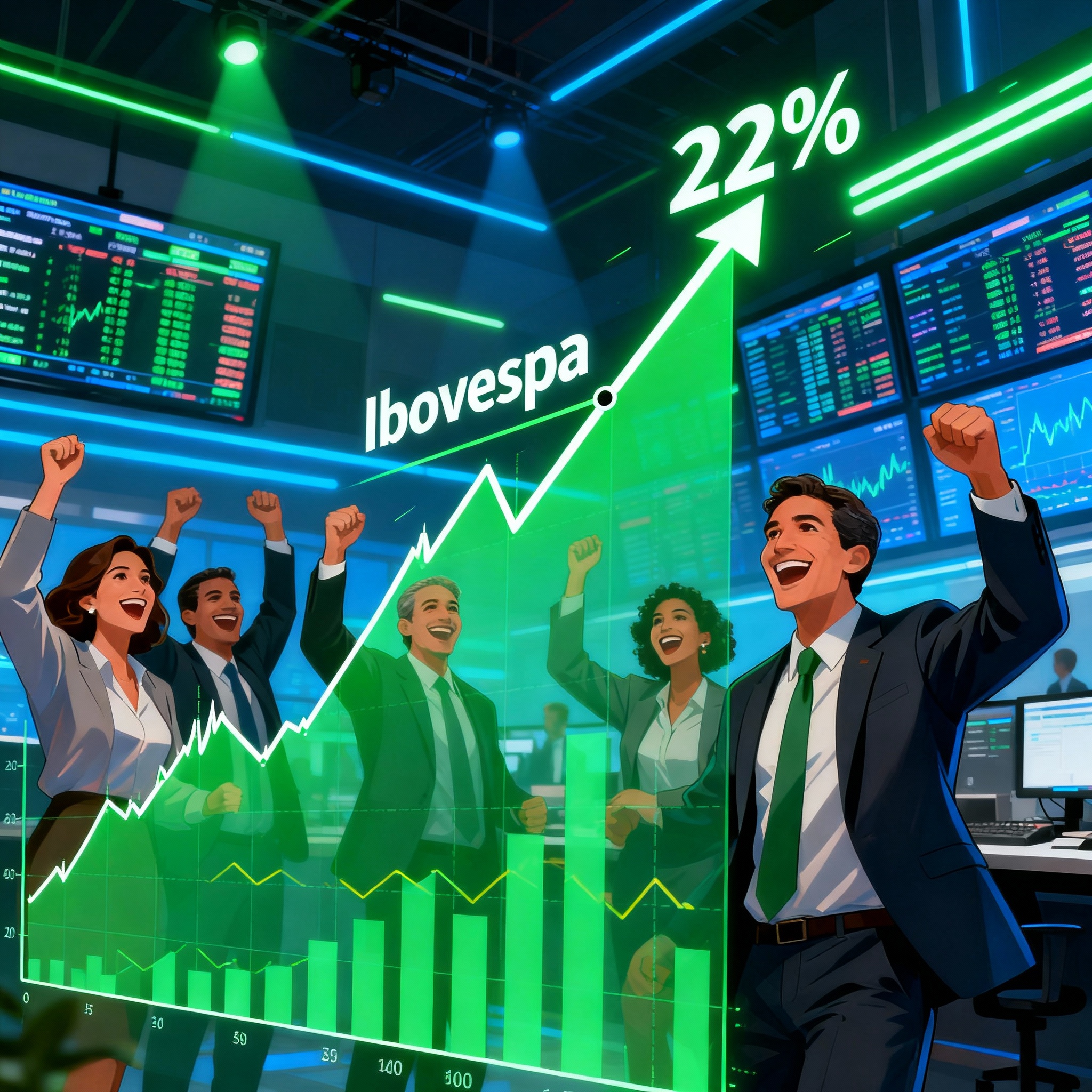 Ibovespa Bate Recorde: Alta de 22% Mostra Força das Ações